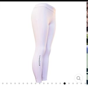 Leorêver women's balanced compression ankle tight white leggings size M